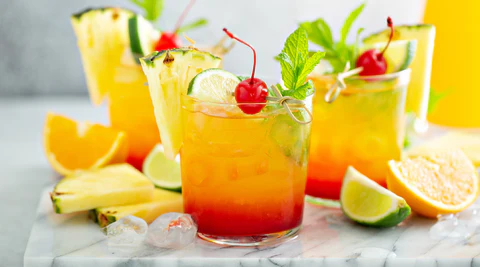 Tropical mocktails